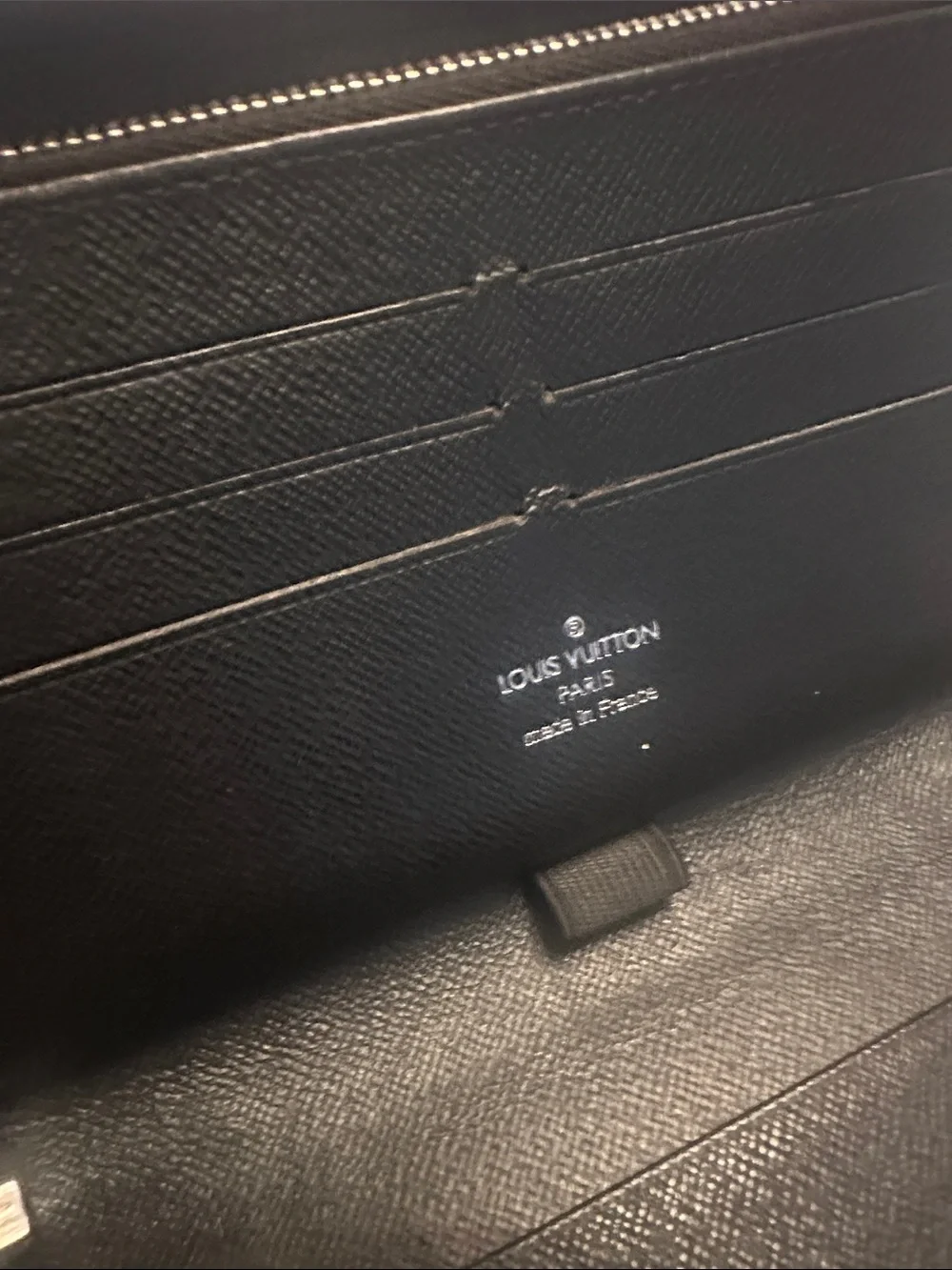 Louis Vuitton Black Textured Zip Tablet Folio Case
